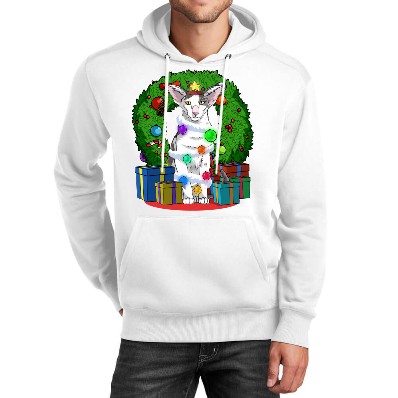 Oriental Shorthair Cat Christmas Tree X Mas Santa Long Sleeve T Shirt Unisex Hoodie | Artistshot