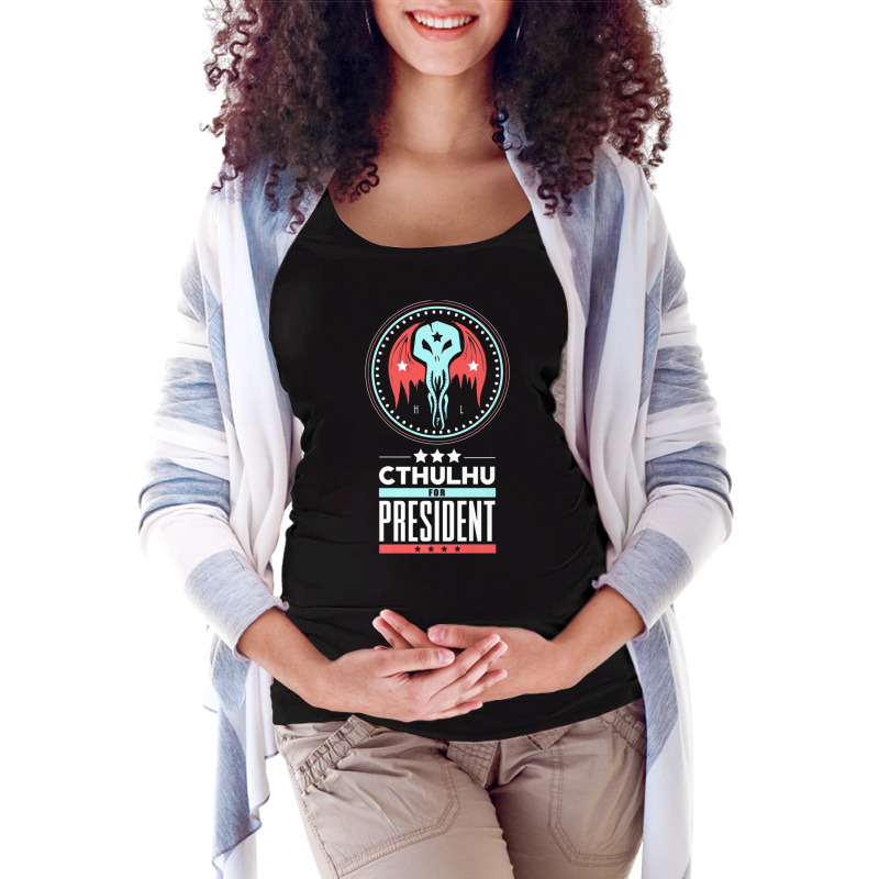 Vote Cthulhu For President Sarcastic Political Satire Premium T Shirt Maternity Scoop Neck T-shirt by cm-arts | Artistshot