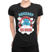 Existential Dread Retro Cartoon Design, Sarcasm, Nihilism T Shirt Ladies Fitted T-shirt | Artistshot