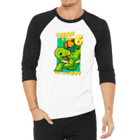 Rawr! I'm 6 Birthday Boys 6th Birthday Dino Stegosaurus 3/4 Sleeve Shirt | Artistshot