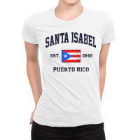 Santa Isabel Puerto Rico Vintage Boricua Flag Athletic Style Raglan Ba Ladies Fitted T-shirt | Artistshot