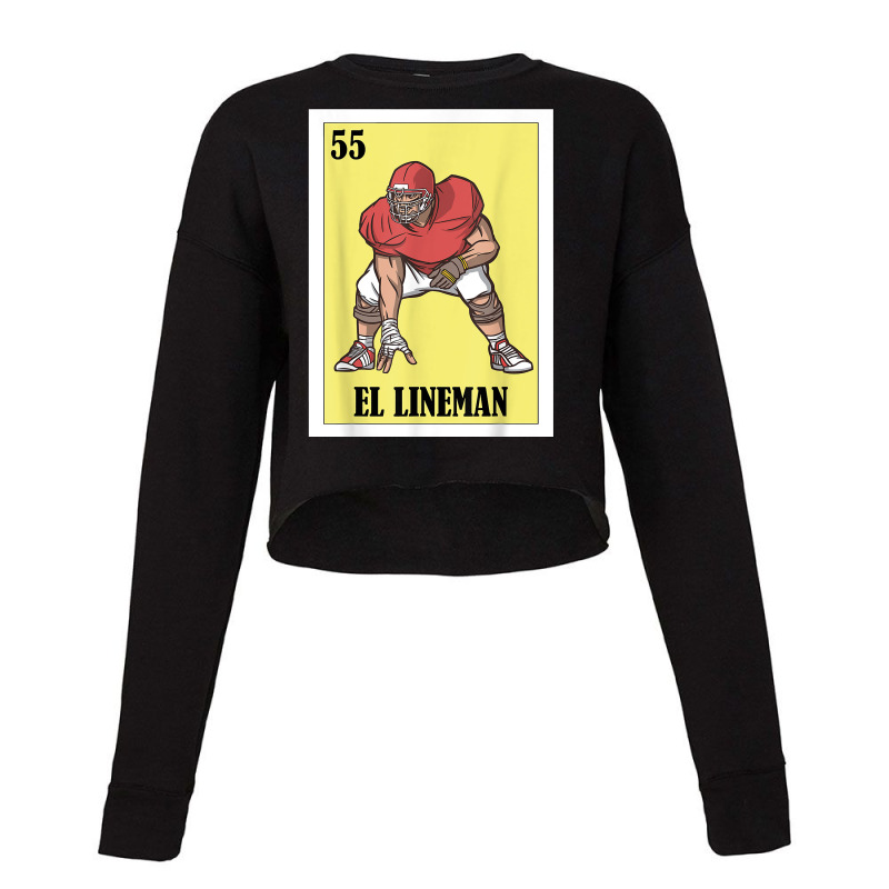 Football Lottery Design   Mexican Lottery El Lineman T Shirt Cropped Sweater by cm-arts | Artistshot