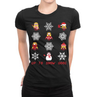 Despicable Me Minions Snowflake Christmas Long Sleeve Tee Ladies Fitted T-shirt | Artistshot