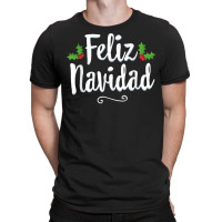 Vintage Feliz Navidad Retro Mexican Christmas Spanish Xmas T Shirt T-shirt | Artistshot