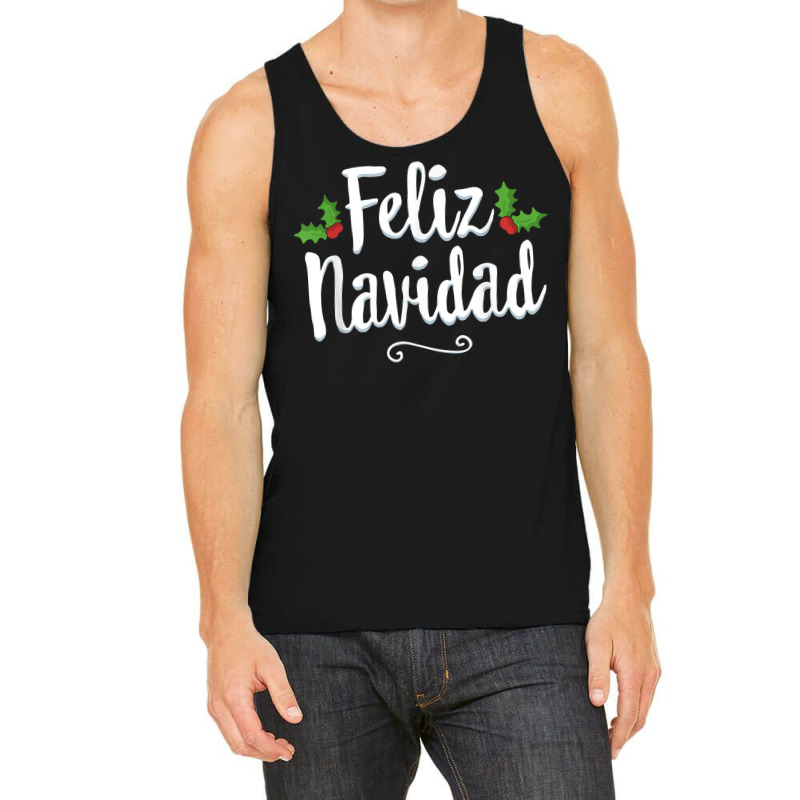 Vintage Feliz Navidad Retro Mexican Christmas Spanish Xmas T Shirt Tank Top | Artistshot