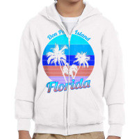 Don Pedro Island Florida Retro Tropical Palm Trees Vacation Tank Top Youth Zipper Hoodie | Artistshot