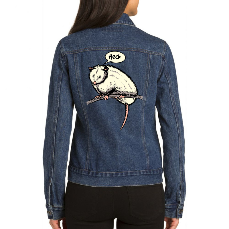 Opossum Heck Yeah Ladies Denim Jacket | Artistshot