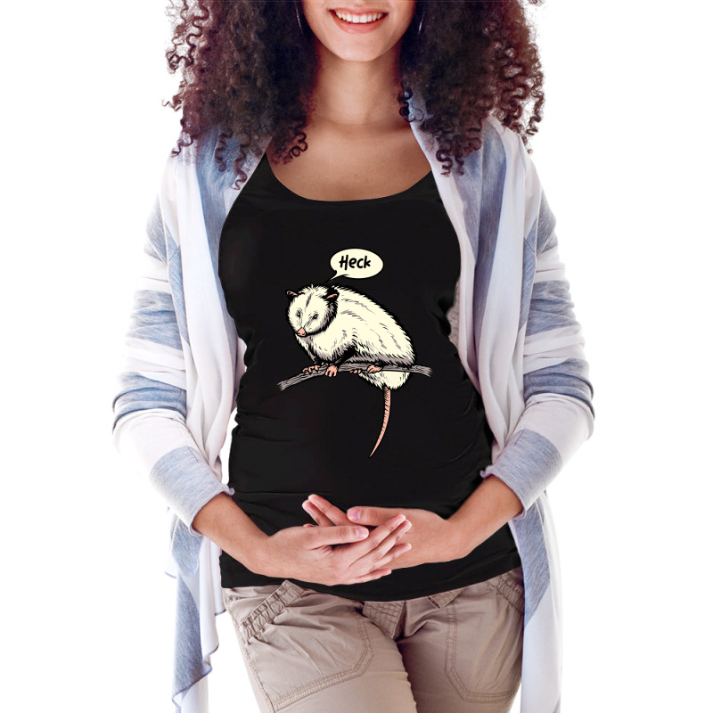 Opossum Heck Yeah Maternity Scoop Neck T-shirt | Artistshot