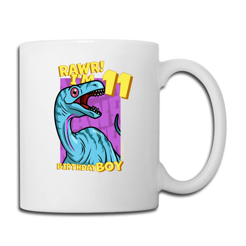 Rawr! I'm 11 Birthday Boys 11th Birthday Dino Noasaurus Coffee Mug | Artistshot