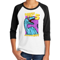 Rawr! I'm 5 Birthday Boys 5th Birthday Dino Noasaurus Youth 3/4 Sleeve | Artistshot