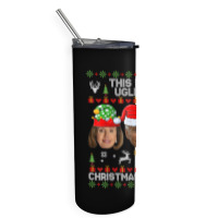 This Is My Ugliest Christmas Sweater Funny Joe Biden Kamala T Shirt Skinny Tumbler | Artistshot