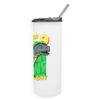 Rawr! I'm 9 Birthday Boys 9th Birthday Dino Mussaurus Skinny Tumbler | Artistshot