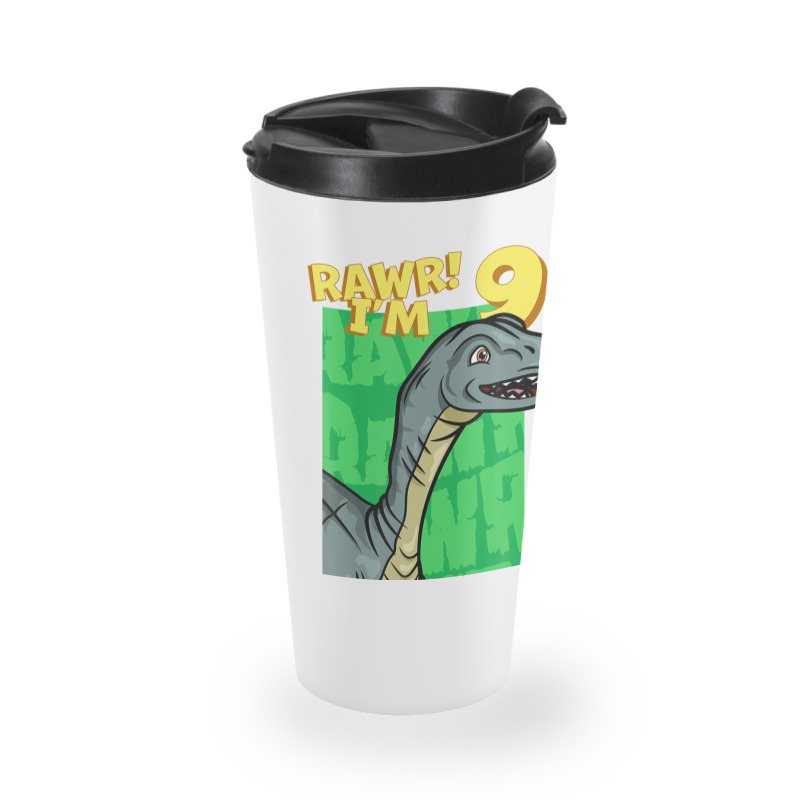 Rawr! I'm 9 Birthday Boys 9th Birthday Dino Mussaurus Travel Mug | Artistshot