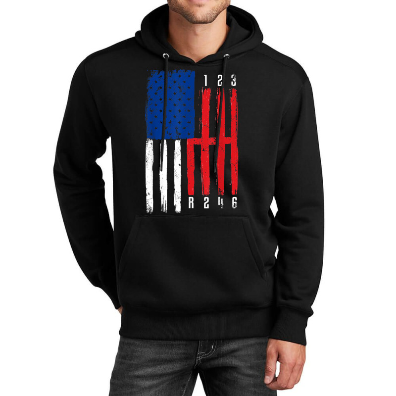 Gears Shift American Flag Muscle Car 6 Vintage Mechanic T Shirt Unisex Hoodie | Artistshot