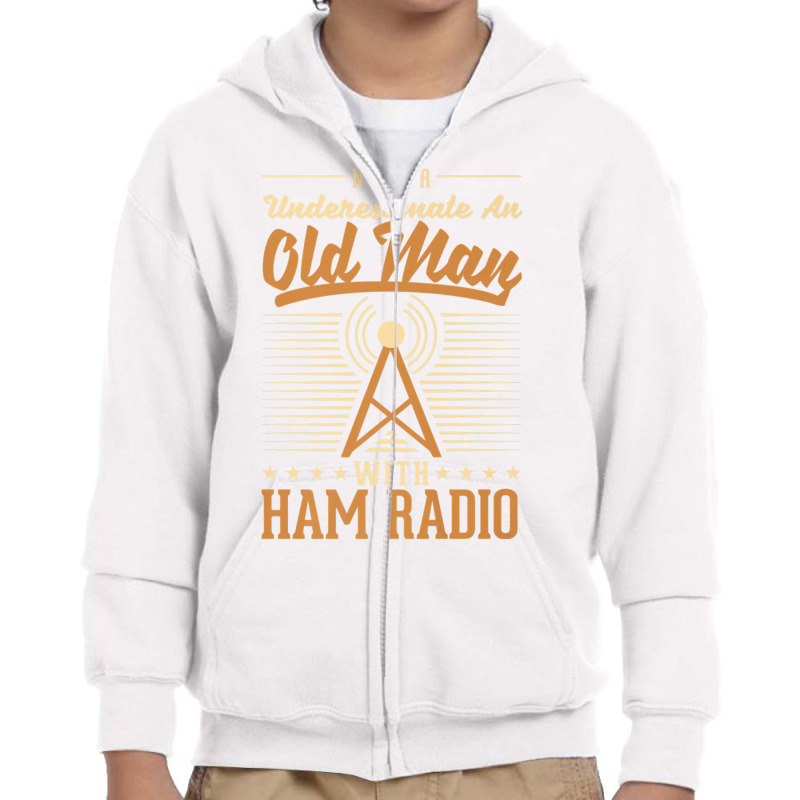 Amateur Radio Operator Old Man Amateur Radio Premium T Shirt Youth Zipper Hoodie by cm-arts | Artistshot