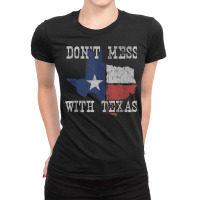 Don't Mess With Vintage Texas Longhorn Lone Star State Shirt Tank Top Ladies Fitted T-shirt | Artistshot