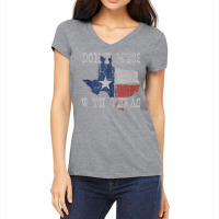 Don't Mess With Vintage Texas Longhorn Lone Star State Shirt Tank Top Women's V-neck T-shirt | Artistshot