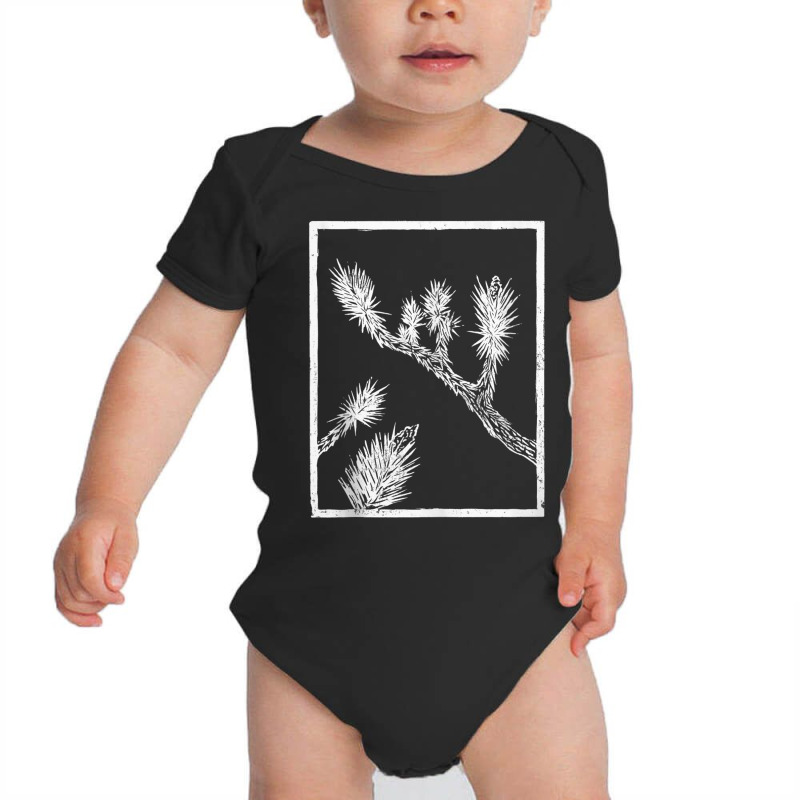 Joshua Tree Linocut Print   White Ink Tank Top Baby Bodysuit by nyce | Artistshot