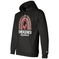 Emergency Department Rainbow Leopard Emergency Room Nursing Long Sleev Champion Hoodie | Artistshot