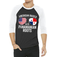 American Raised With Panamanian Roots Usa Panama Flag Tank Top 3/4 Sleeve Shirt | Artistshot