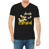 Dimelo En Espanol Cute Bee Spanish Teacher Maestra Bilingue T Shirt V-neck Tee | Artistshot