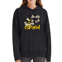 Dimelo En Espanol Cute Bee Spanish Teacher Maestra Bilingue T Shirt Vintage Hoodie | Artistshot