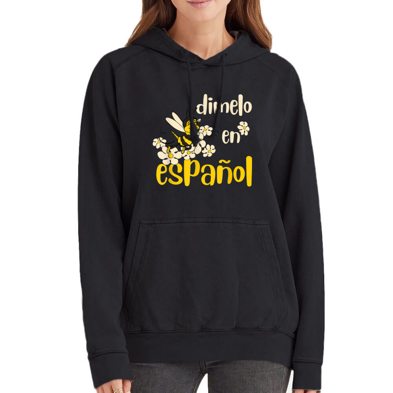 Dimelo En Espanol Cute Bee Spanish Teacher Maestra Bilingue T Shirt Vintage Hoodie by cm-arts | Artistshot