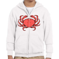 Crab Crustacean T Shirt Youth Zipper Hoodie | Artistshot