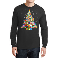 Christmas Library Tree Lights For Librarian And Book Lover Long Sleeve Long Sleeve Shirts | Artistshot