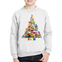 Christmas Library Tree Lights For Librarian And Book Lover Long Sleeve Youth Sweatshirt | Artistshot