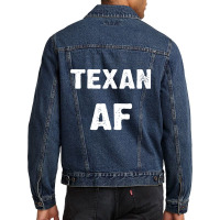 Texan Af As Fuck Texas Usa T Shirt Long Sleeve T Shirt Men Denim Jacket | Artistshot