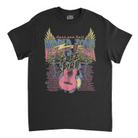 Rock & Roll Free Spirit World Tour Guitar Fire Wings Thunder T Shirt Classic T-shirt | Artistshot