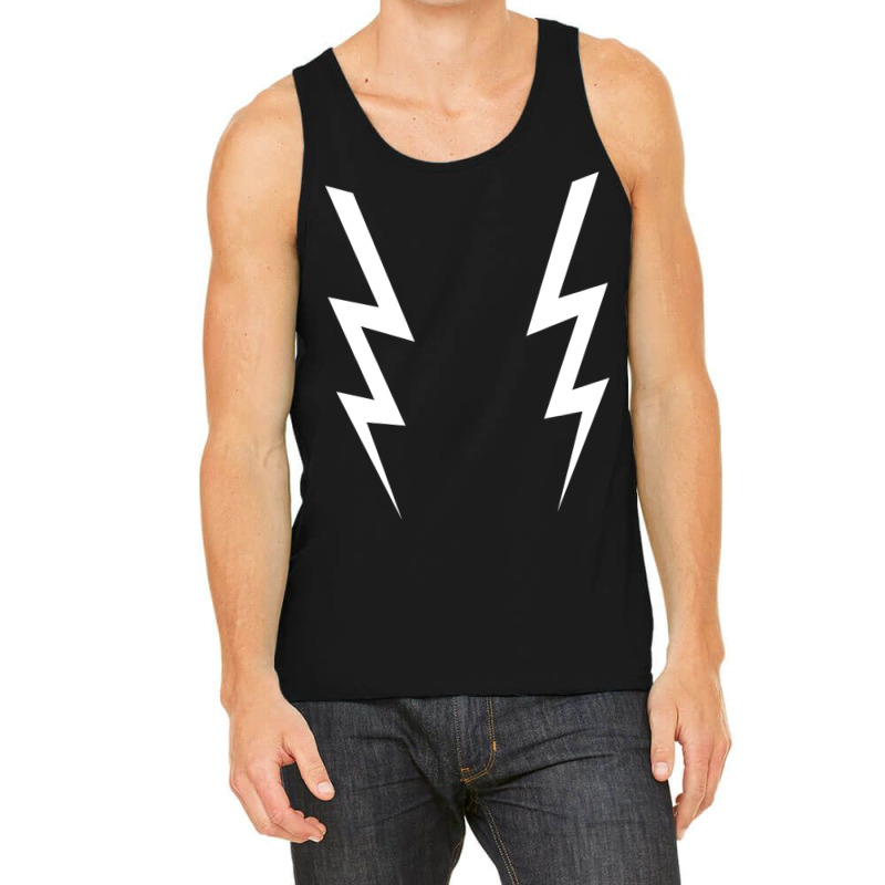 Awesome White Lightning Bolt Boosh Sweatshirt Tank Top by cm-arts | Artistshot