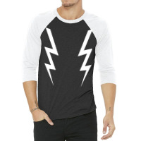 Awesome White Lightning Bolt Boosh Sweatshirt 3/4 Sleeve Shirt | Artistshot