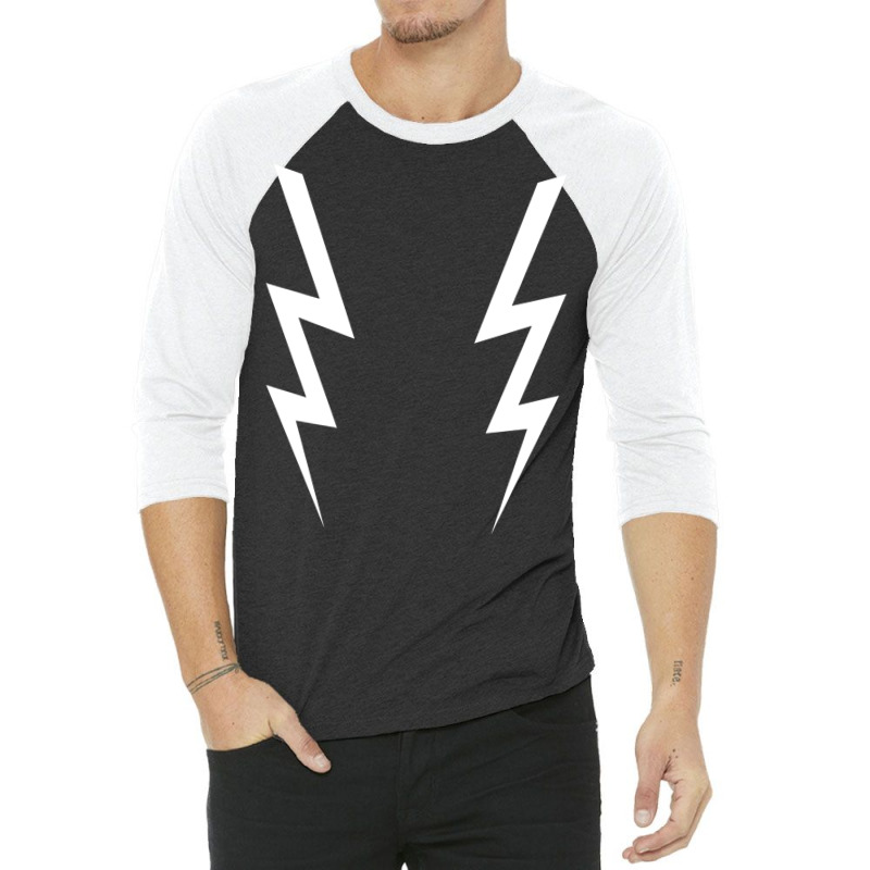 Awesome White Lightning Bolt Boosh Sweatshirt 3/4 Sleeve Shirt by cm-arts | Artistshot