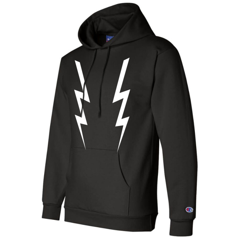 Awesome White Lightning Bolt Boosh Sweatshirt Champion Hoodie by cm-arts | Artistshot