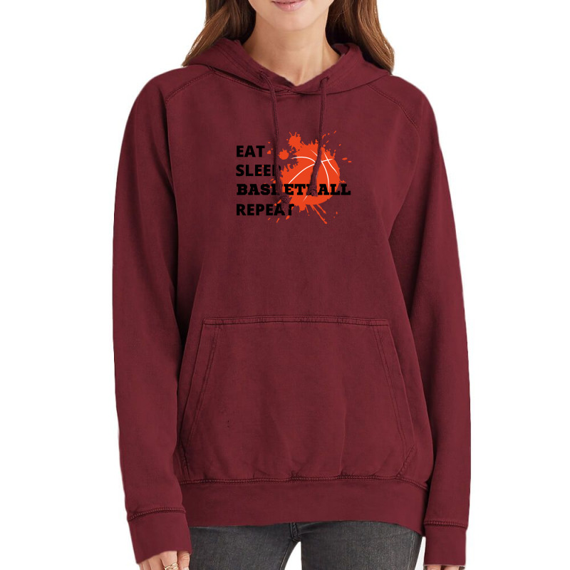 Eat Sleep Basketball Repeat, Basketball Funny Vintage Hoodie by khaerul anwar | Artistshot