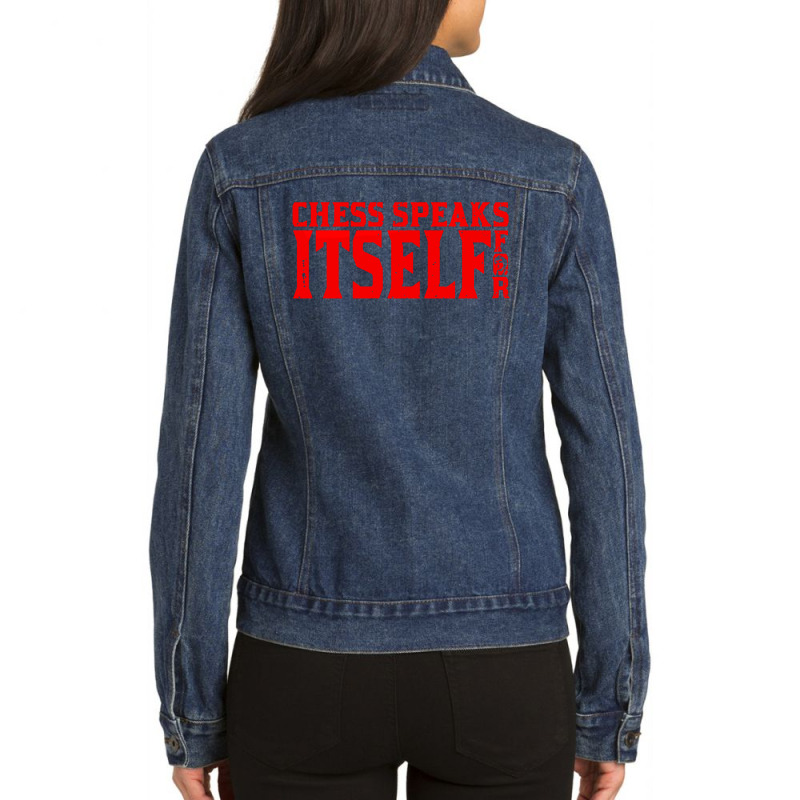 Chess Speaks For Itself Ladies Denim Jacket by Aleyza Store | Artistshot