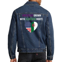 American Grown With Algerian Roots T Shirt Men Denim Jacket | Artistshot