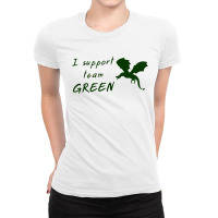 I Support Team Green Graphic Ladies Fitted T-shirt | Artistshot