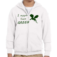 I Support Team Green Graphic Youth Zipper Hoodie | Artistshot