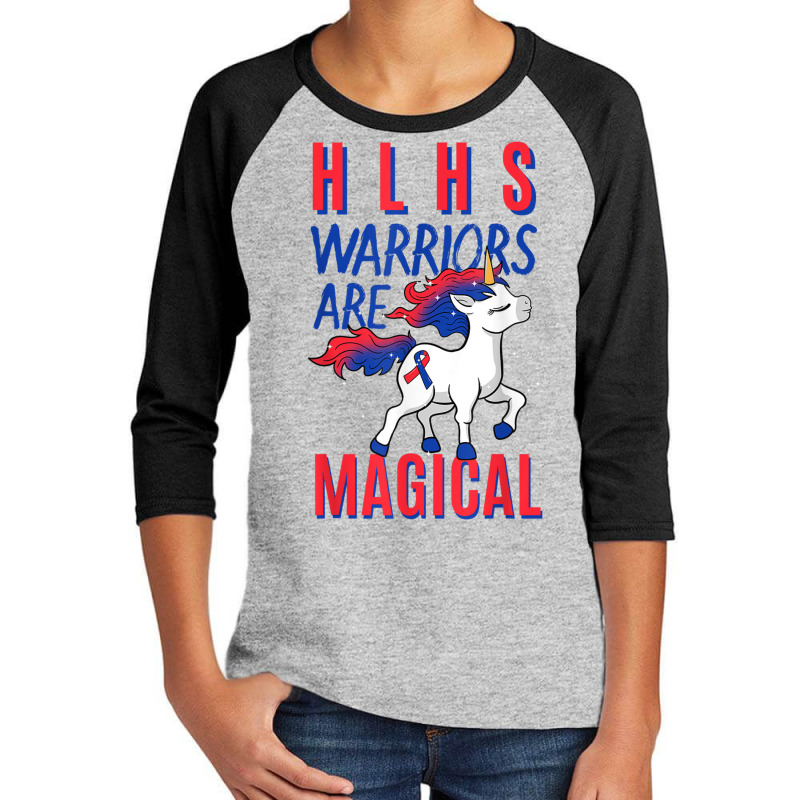 Hlhs Warrior Hypoplastic Left Heart Syndrome Unicorn Lover T Shirt Youth 3/4 Sleeve | Artistshot