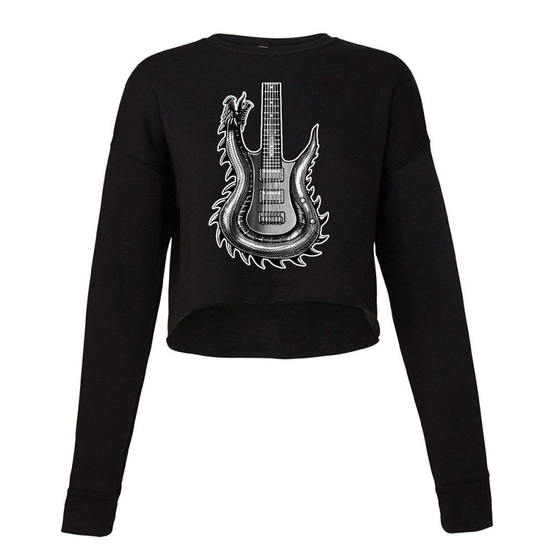 Unique Dragon Guitar Cropped Sweater by Modena art | Artistshot