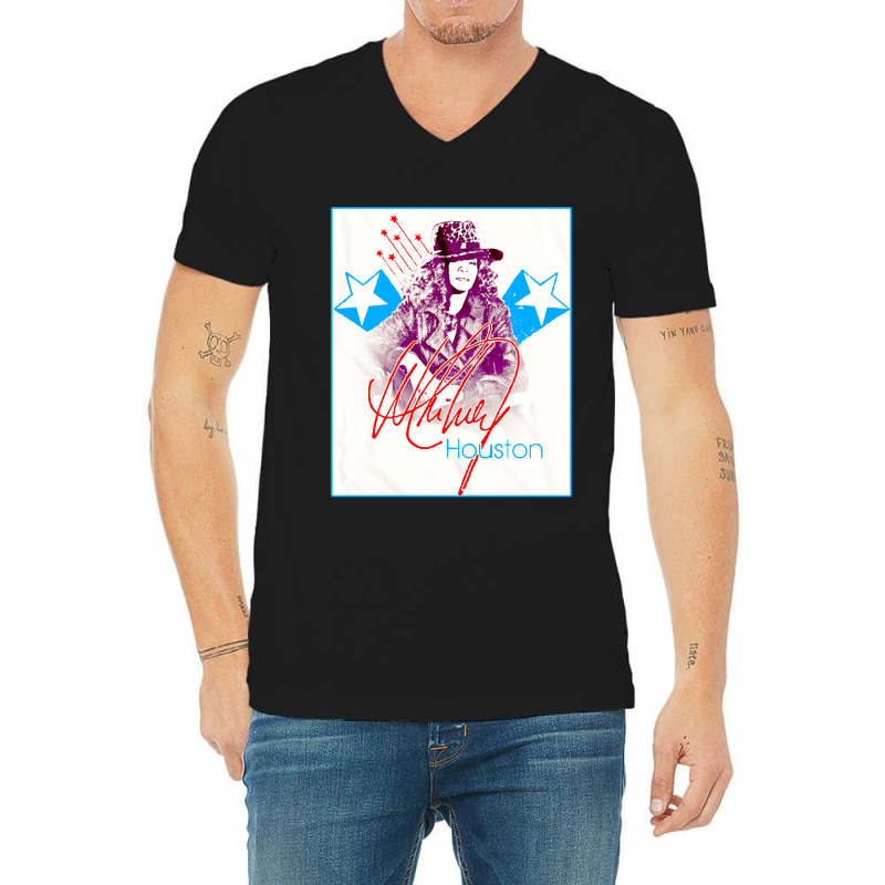 Shooting Stars Whitney Houston V-neck Tee | Artistshot