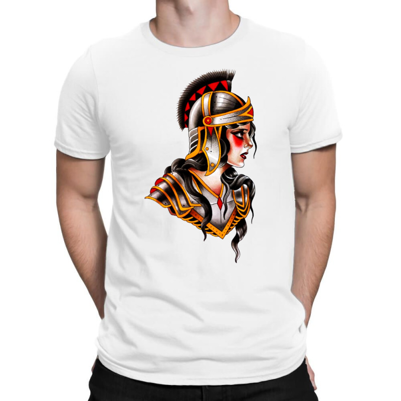 Traditional Beautiful Knight Tattoo T-Shirt by cm-arts | Artistshot