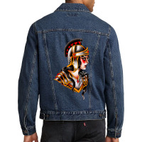 Traditional Beautiful Knight Tattoo Men Denim Jacket | Artistshot