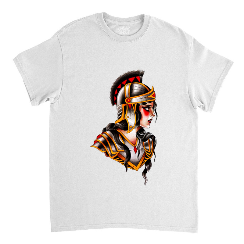 Traditional Beautiful Knight Tattoo Classic T-shirt by cm-arts | Artistshot