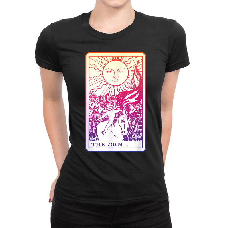 The Sun Tarot Card Witch Aesthetic Witchy Major Arcana T Shirt Ladies Fitted T-Shirt by cm-arts | Artistshot