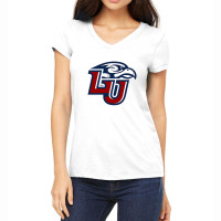 Liberty Flames Women's V-neck T-shirt | Artistshot