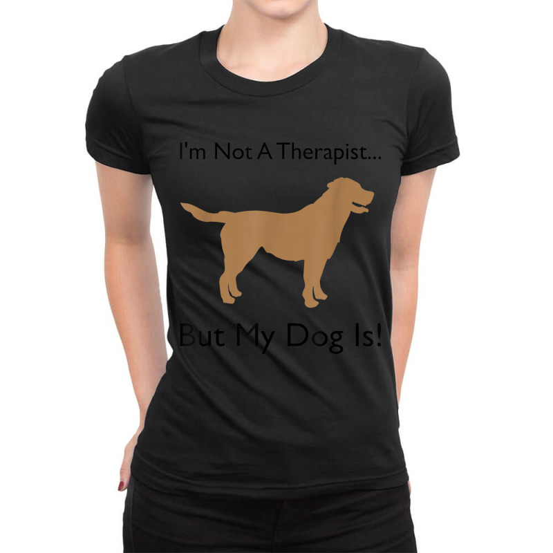 Therapy Dog T Shirt  Dog Therapist  Canine Volunteer Ladies Fitted T-Shirt by cm-arts | Artistshot